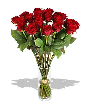 Букет из 15 красных роз (пр-во Россия