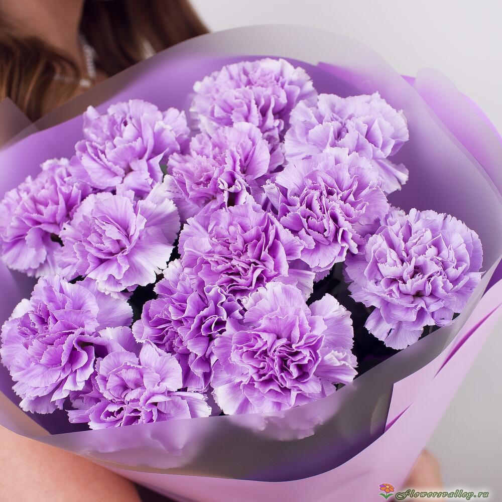 Букет "Любовный шторм" из гвоздик