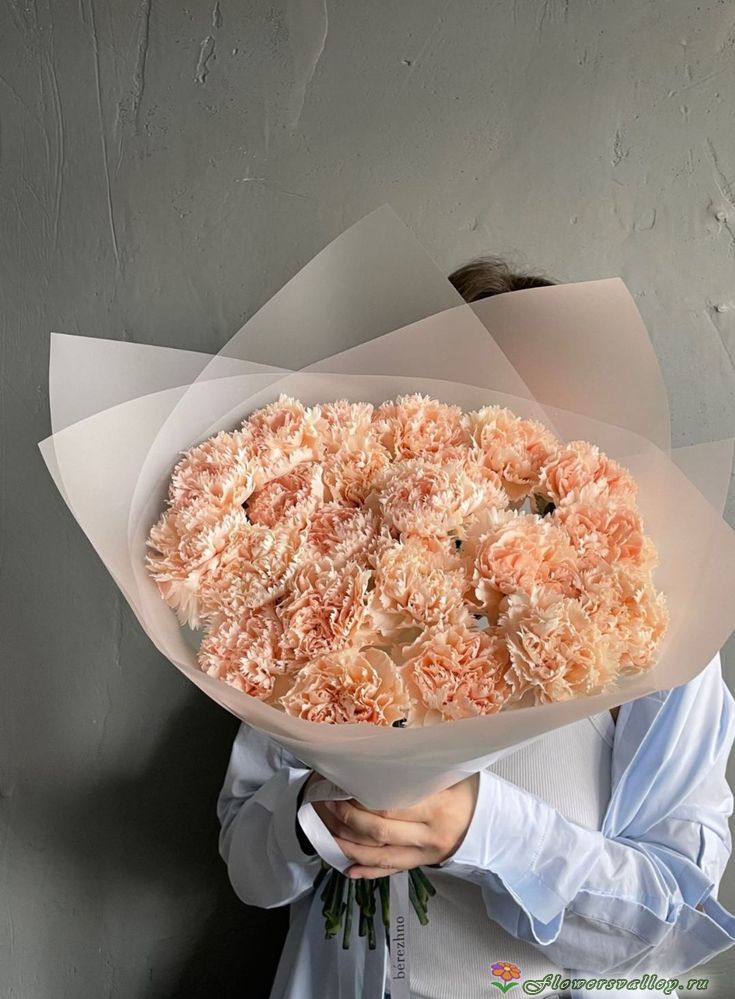 Букет из кремовых гвоздик