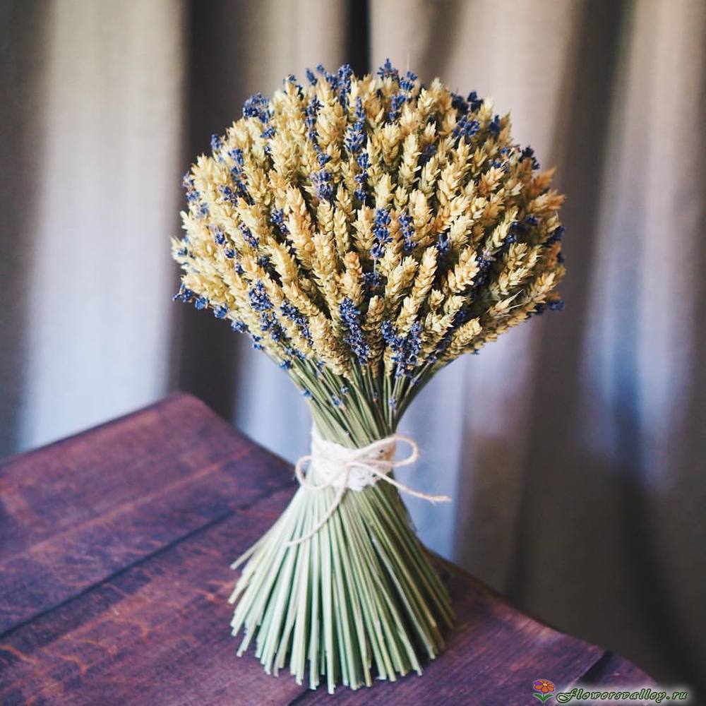 Букет лаванда и пшеница, большой