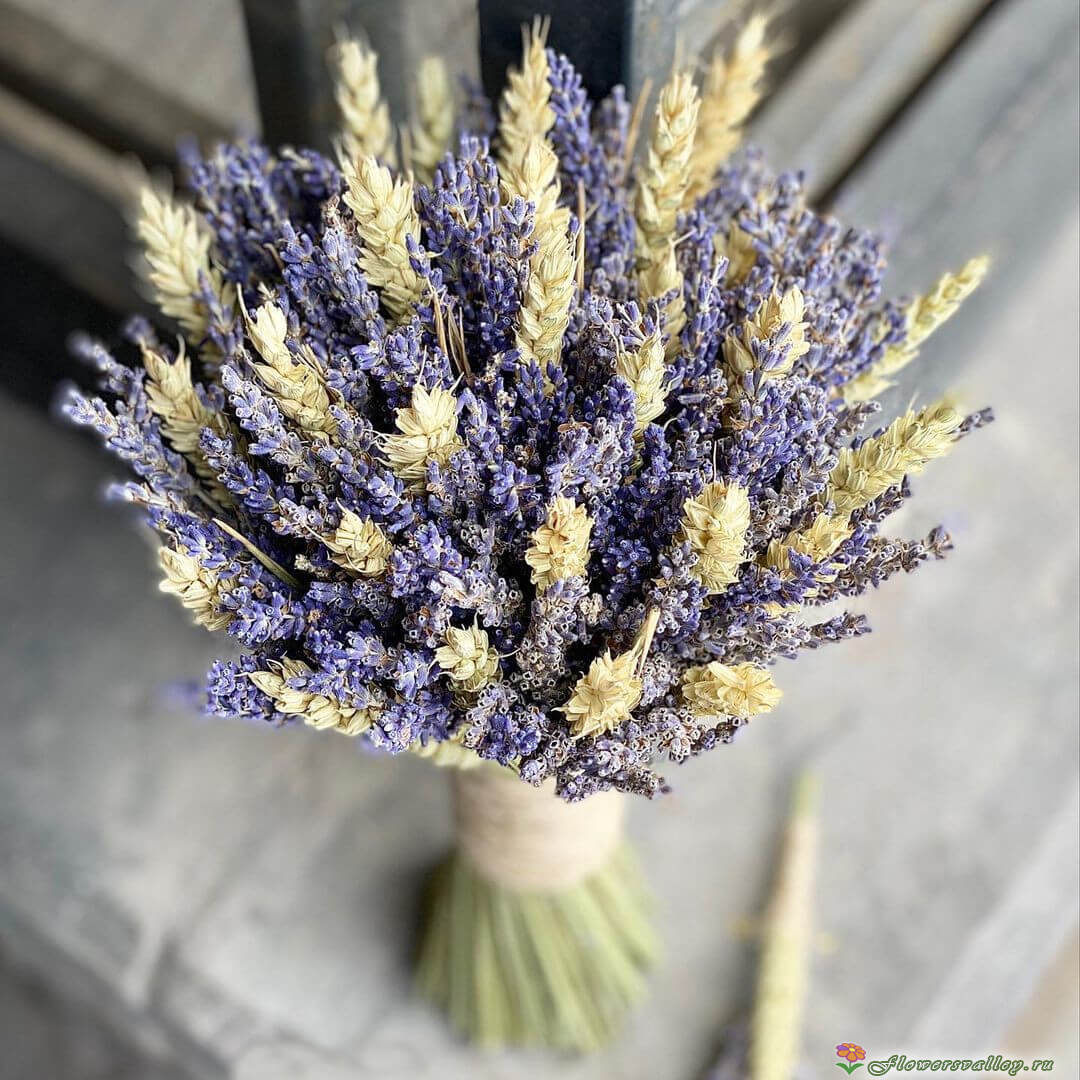 Букет лаванда и пшеница, большой