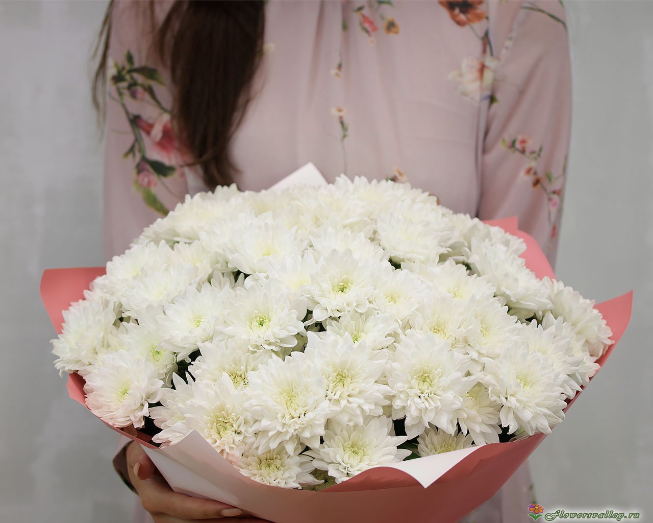 Букет белых хризантем, 25 шт. Фото 2