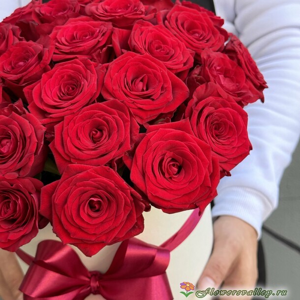 35 роз в коробке