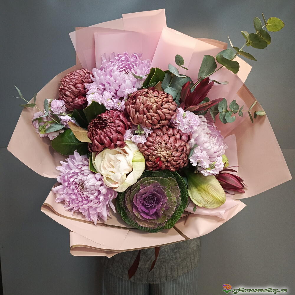 Осенний букет с амариллисами