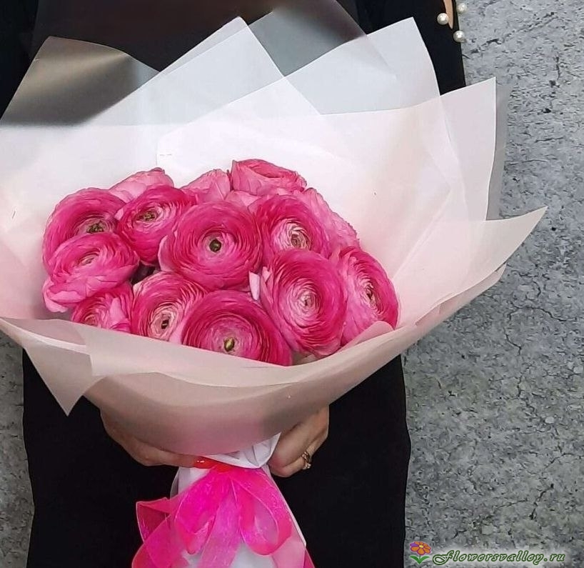 Букет малиновых ранункулюсов