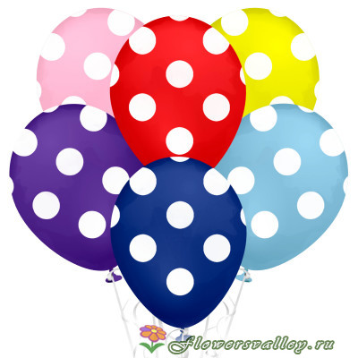 Букет шаров "Горох" латекс. 7 шт.