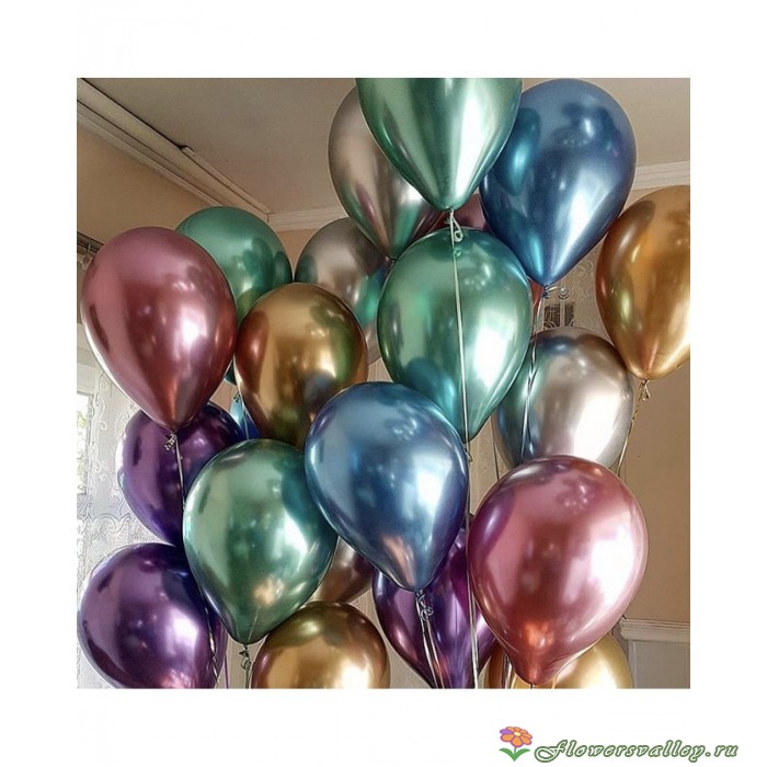Воздушные шары "Хром" 30 шт. (микс)