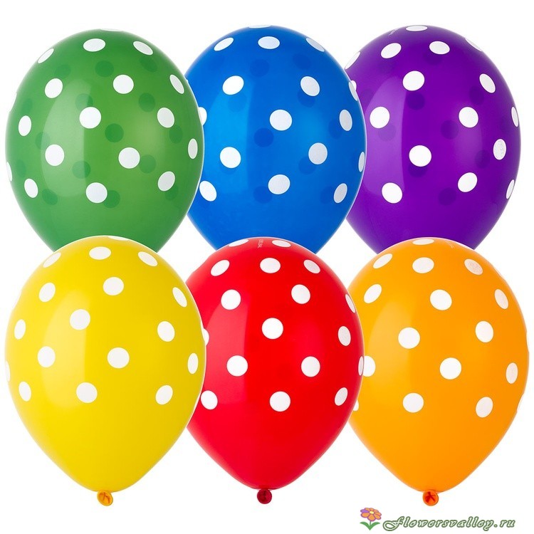 Букет шаров "Горох" латекс. 15 шт. Фото 5