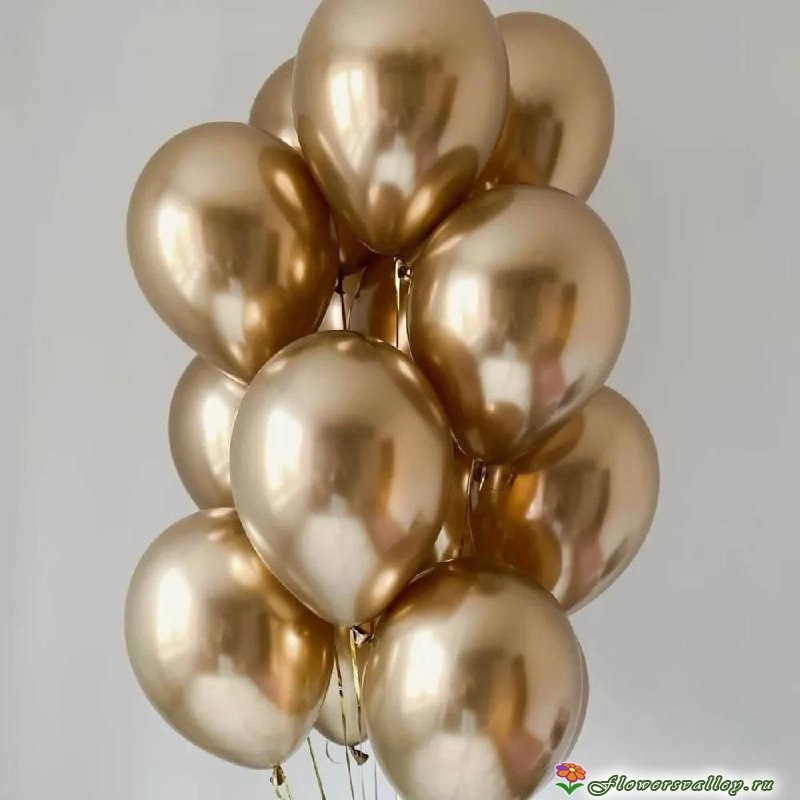 Воздушные шары "Хром" (золото) фото 3