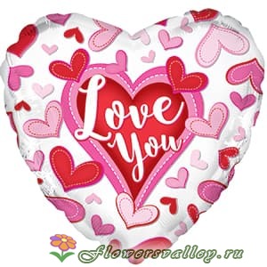 Фольгированные шары "Сердца" 7 шт. Фото 5
