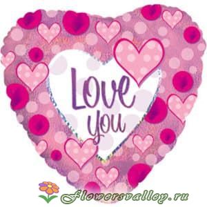 Фольгированные шары "Сердца" 7 шт. Фото 4