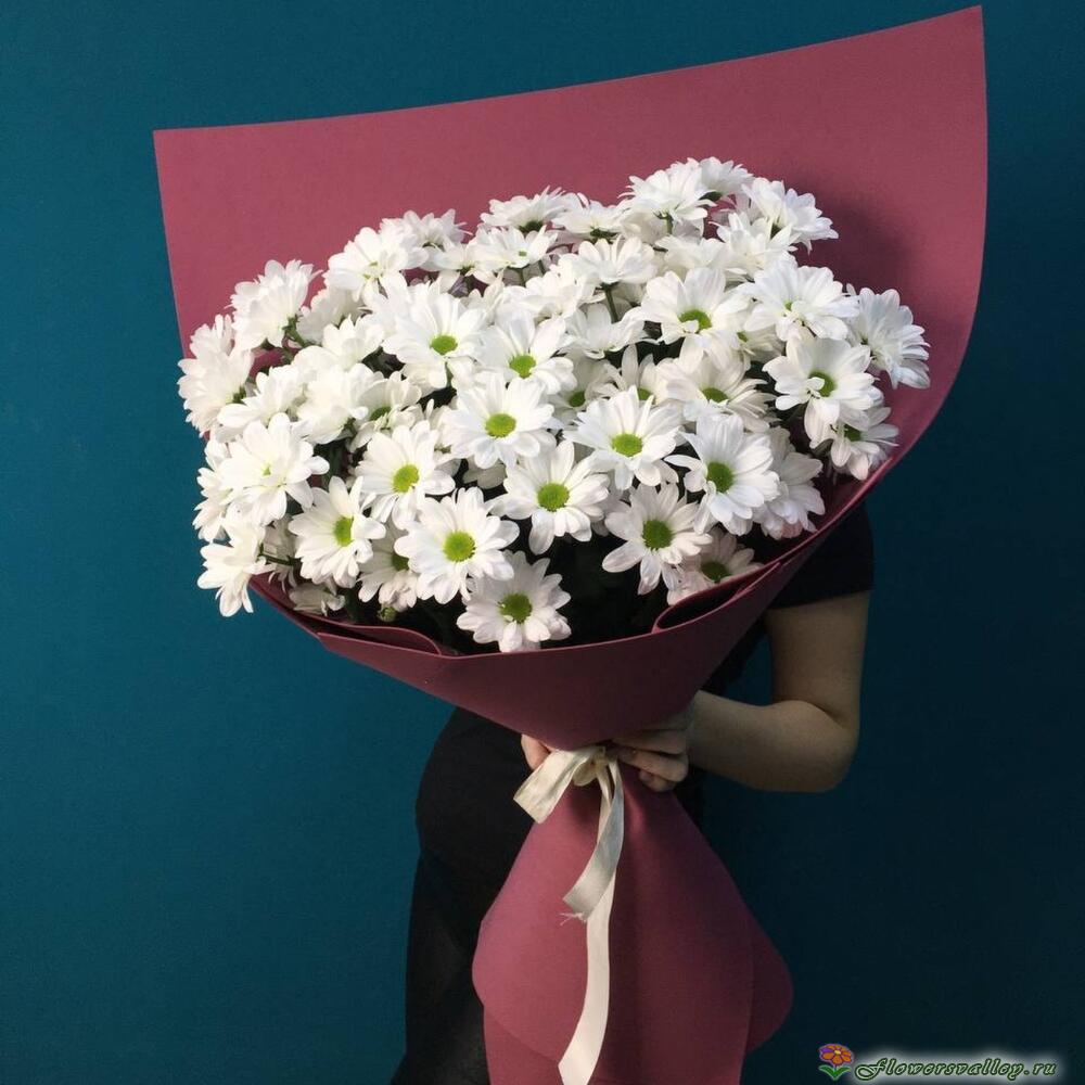 Букет из 11 белых хризантем