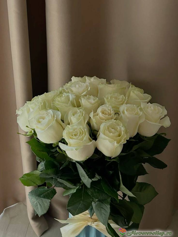 Букет из  белых роз (пр-во Эквадор, сорт "Мондиаль")