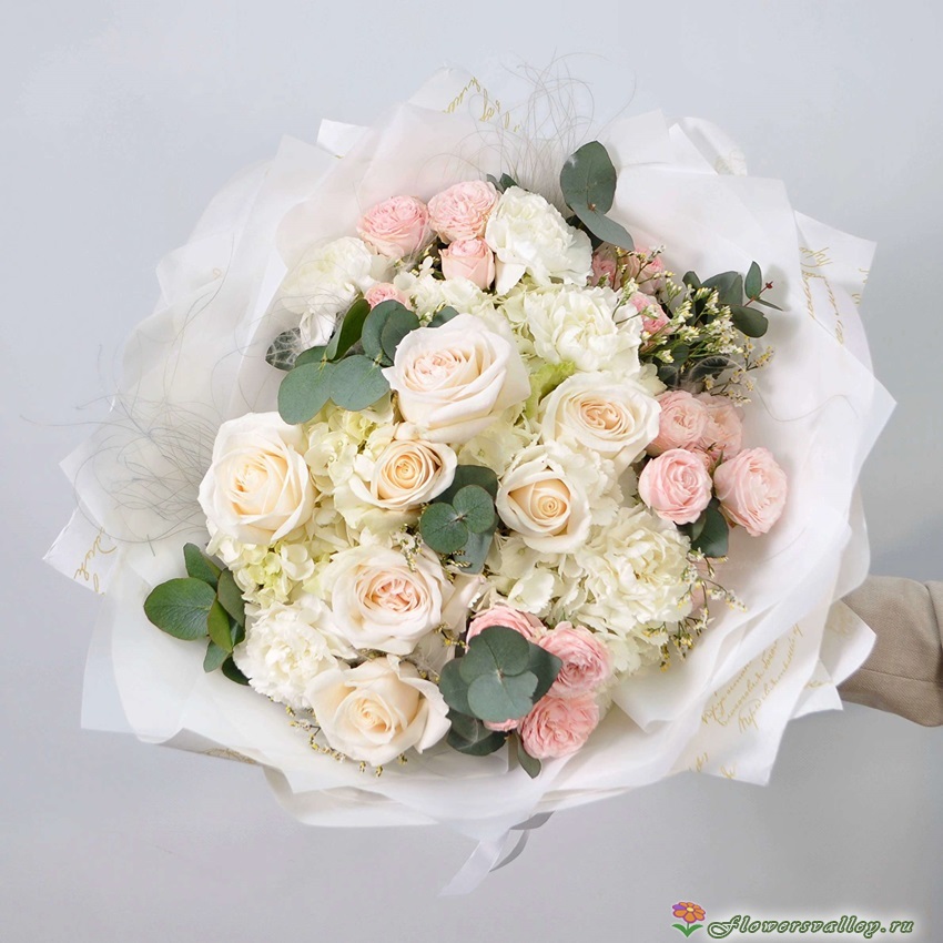 гортензия, пионовидные розы