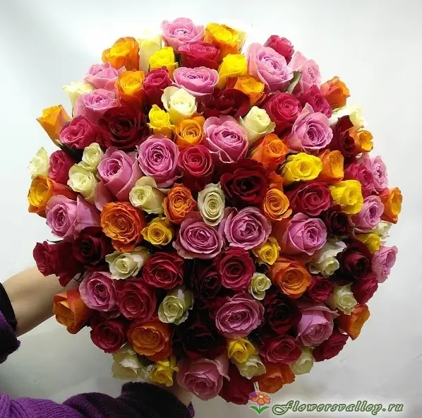 Букет из разноцветных роз (Пр-во Кения)