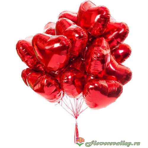 Облако из красных сердец 