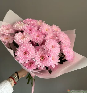 Букет из крашенной хризантемы