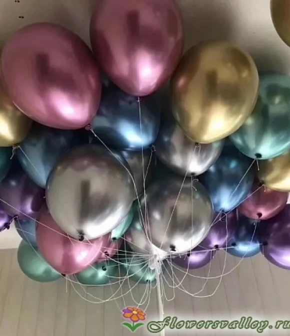 Воздушные шары "Хром" 20 шт. (микс)