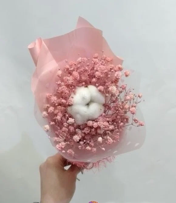 Мини букет-комплимент из сухоцветов 
