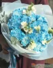 Купить букет "Лагуна" из голубых гвоздик недорого