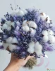 Букет из лаванды и хлопка