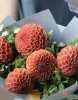 Букет из оранжевых георгин, 7 шт.