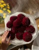 Букет из красных георгин