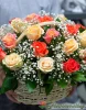 25 разноцветных роз