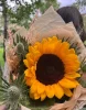 Букет с подсолнухом и пшеницей