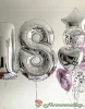 Композиция из воздушных шаров с цифрой 18