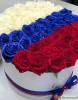 Композиция Российский флаг из 51  розы