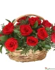 Корзина с розами 15 шт
