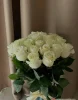 Букет из 25 белых роз (пр-во Эквадор, сорт "Мондиаль")