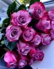 Букет из 15 сиреневых роз, сорт "Deep Purple"