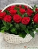 25 роз в корзине