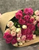 Букет кустовых роз микс, 9 шт.