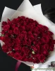 Букет из красных кустовых роз, 25 шт.
