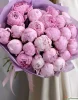 Розовые пионы с эвкалиптом 25 шт.