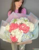 Букет из разноцветных гортензий, 11 шт.