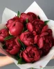 Букет из красных пионов, 9 шт.
